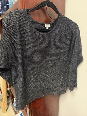 Kismet Black Metallic Crew Neck Sweater